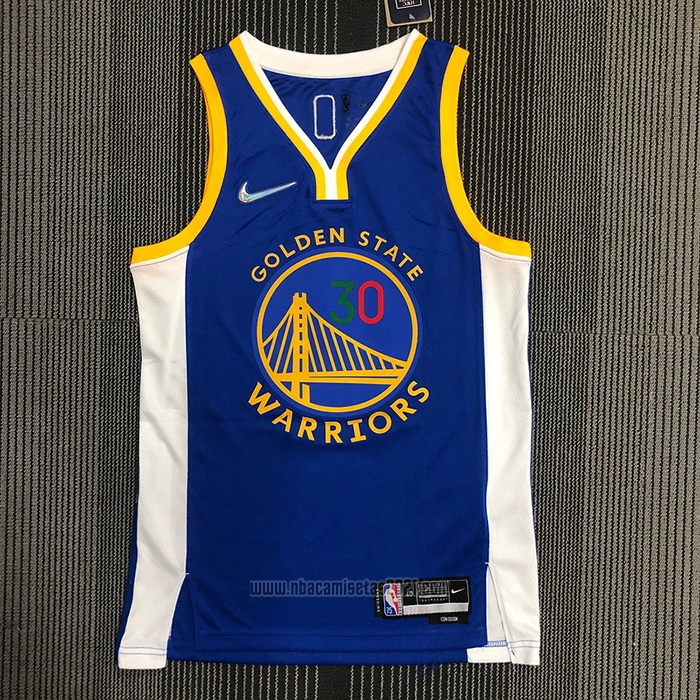 Camiseta Golden State Warriors Stephen Curry #30 Icon Royal Special Mexico Edition Azul